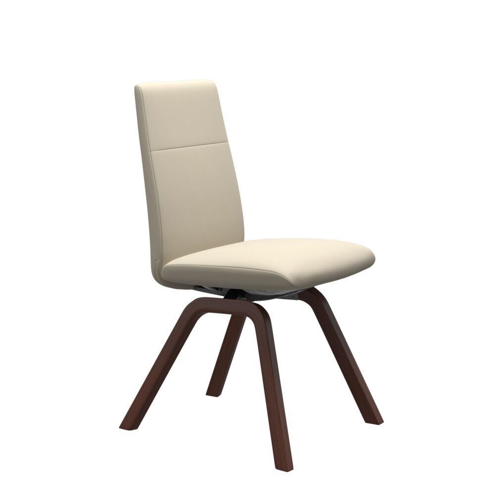 Stressless Chilli Reclining Dining Chair with wood D200 Legs and Batick Cream White Leather