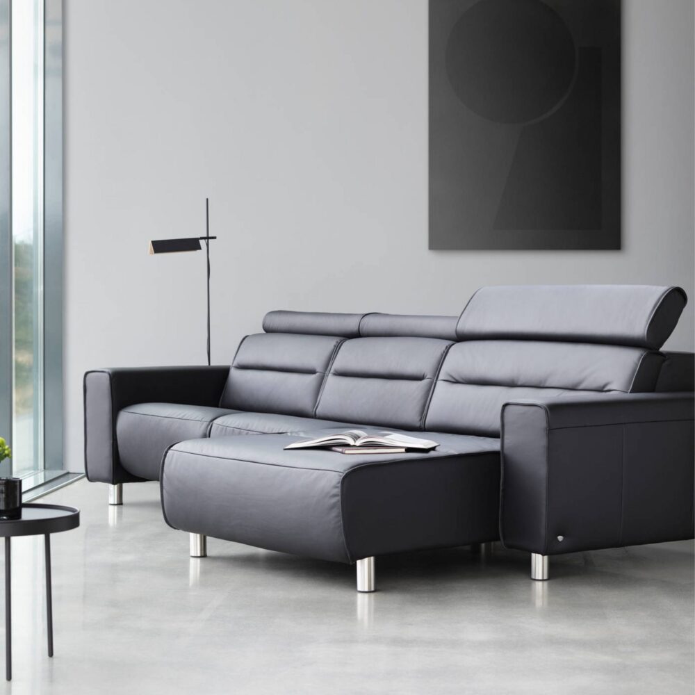 leather lounges adelaide - Stressless Emily Sofa adjustable headrest