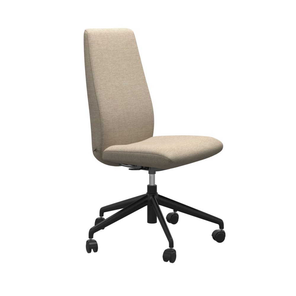 Stressless laurel home office chair - cream fabric black base
