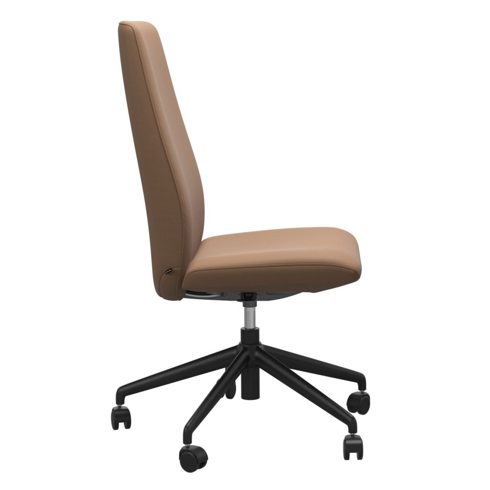 Stressless laurel home office chair - brown fabric black base