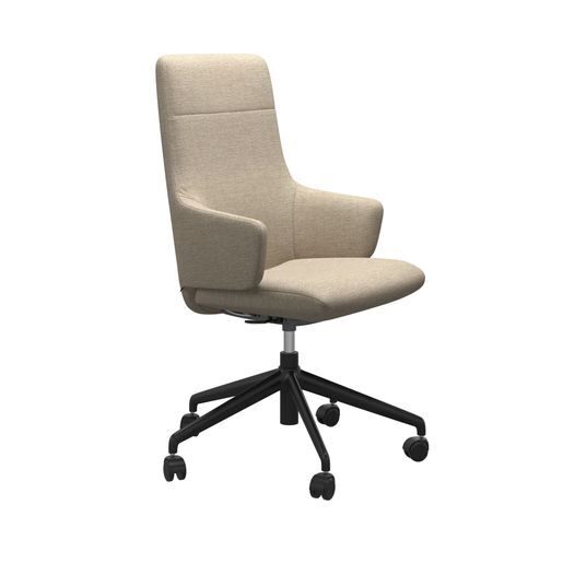 Stressless chili home office highback chair - cream black base