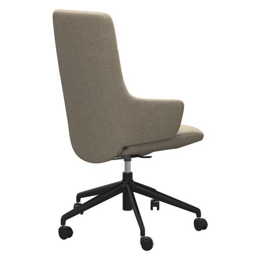 Stressless chili home office highback chair - cream with black base