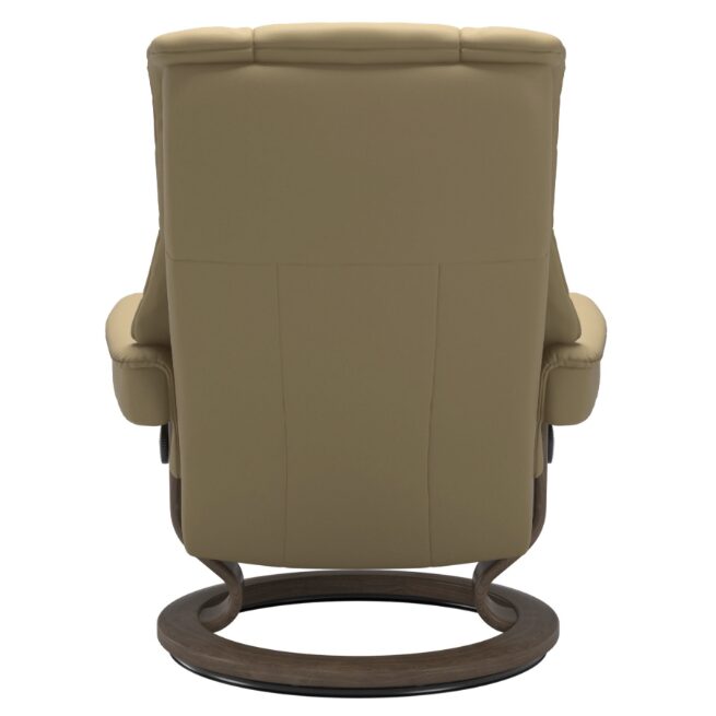 Stressless Mayfair Recliner Classic Base Walnut with Paloma leather Light Tan Sand
