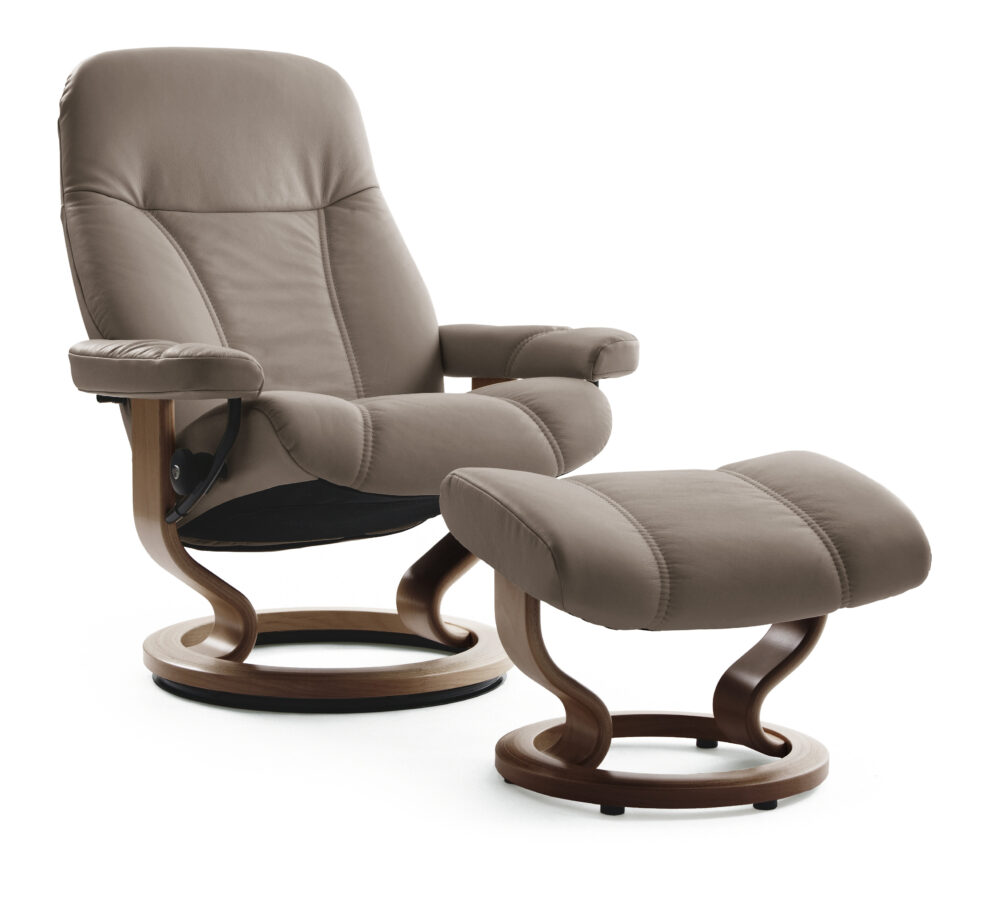 Stressless Consul recliner chair and footstool