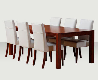Brighton Dining setting Jarrah timber with six dining chairs Adelaide