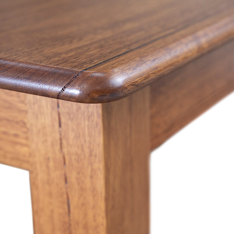 Matilda timber dining table - leg join detail