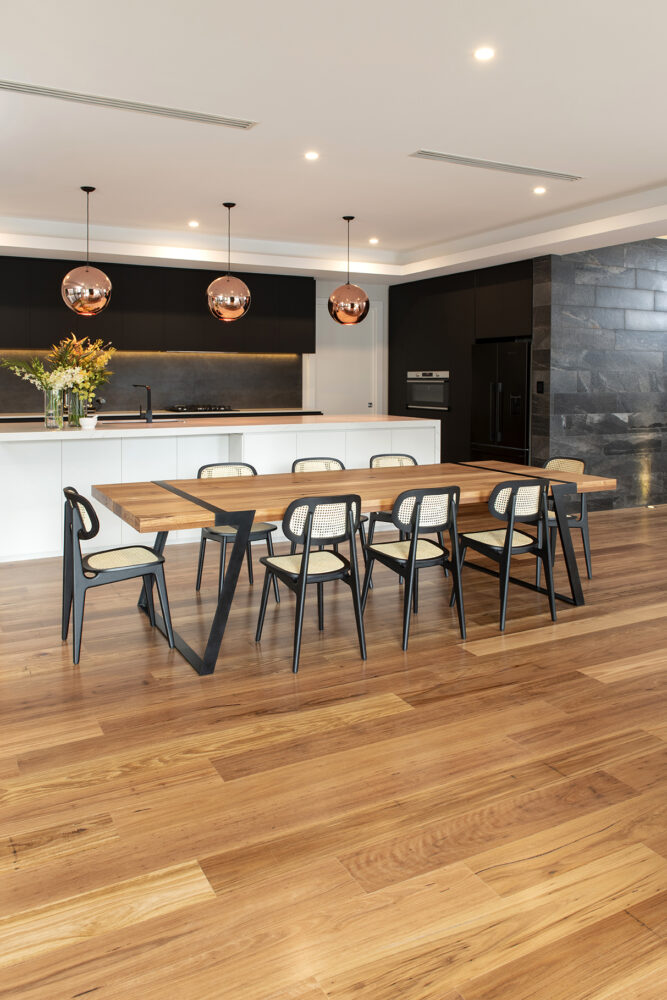 Sven dining table - six dining chairs Adelaide