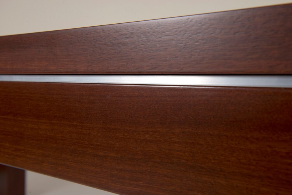 Reeves dining tables adelaide - Inlaid Aluminium strip