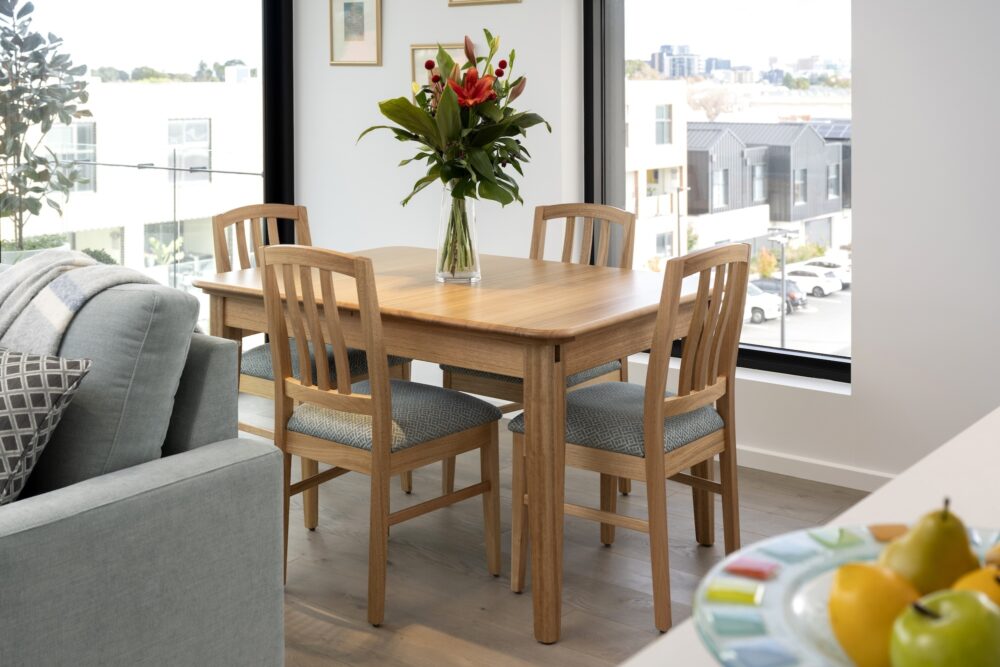 aldgate solid timber dining table dining set with four dining chairs Adelaide