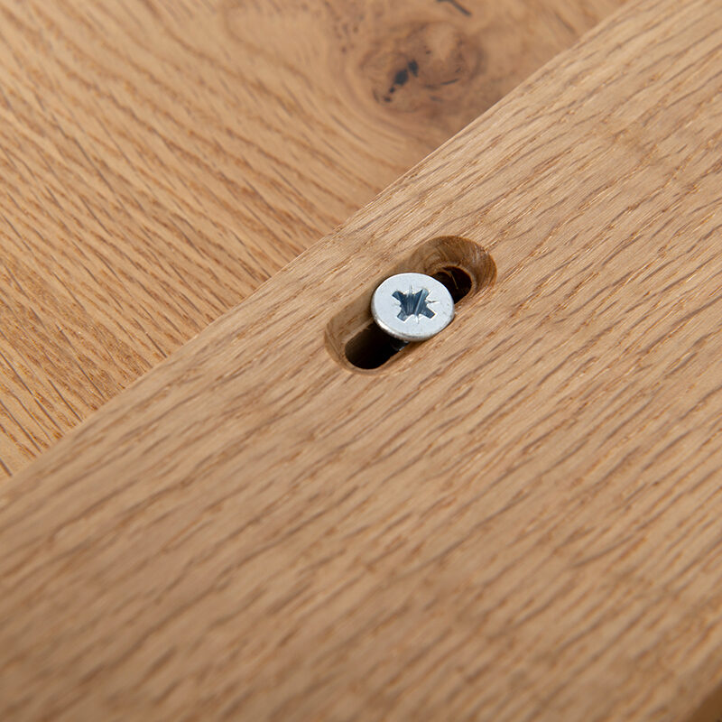 Dan Extension Table American Oak bottom - slot screw supports