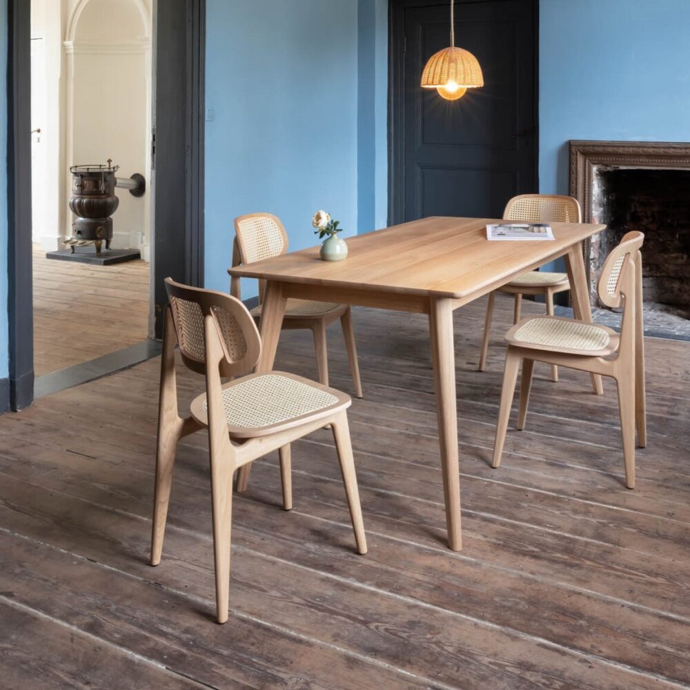 Erik American Oak dining table and Titus dining chair