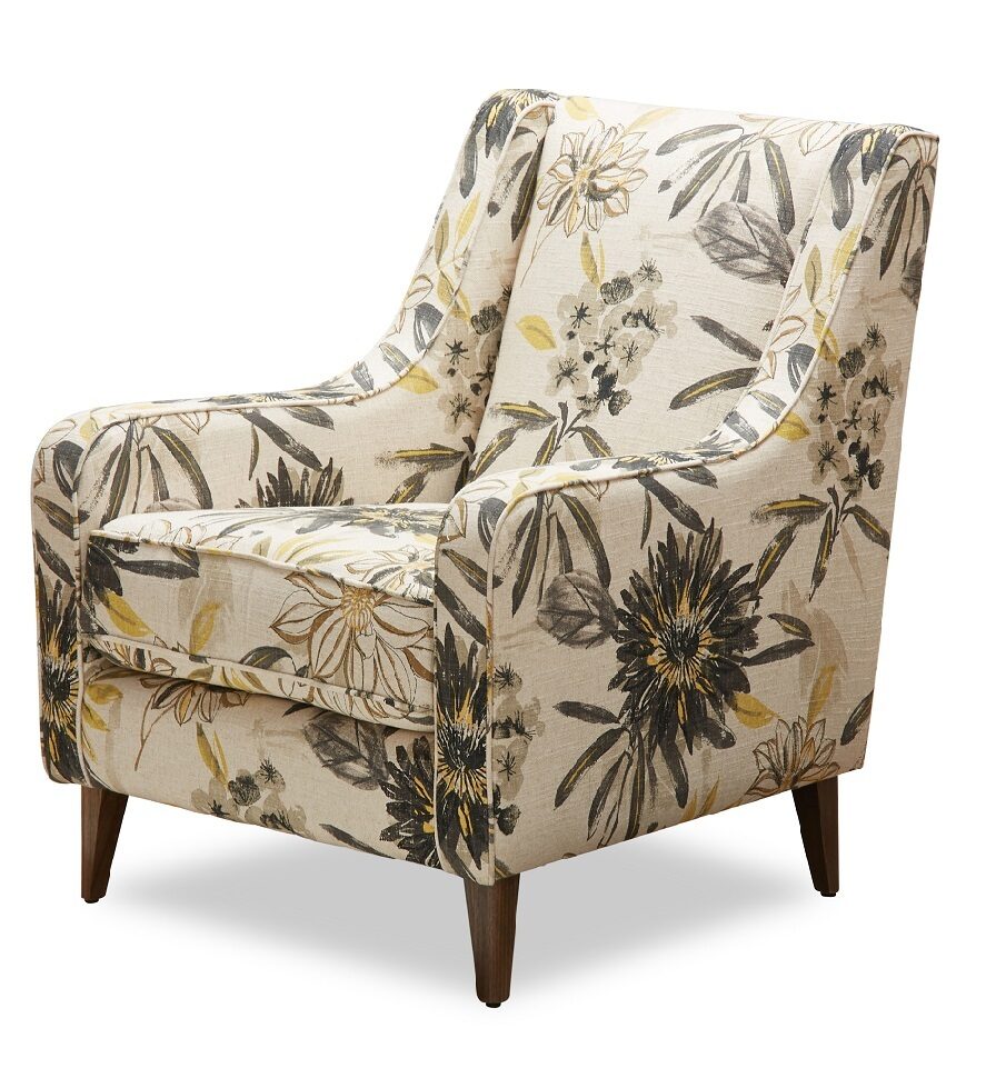 Kerala armchair wooden legs - side view