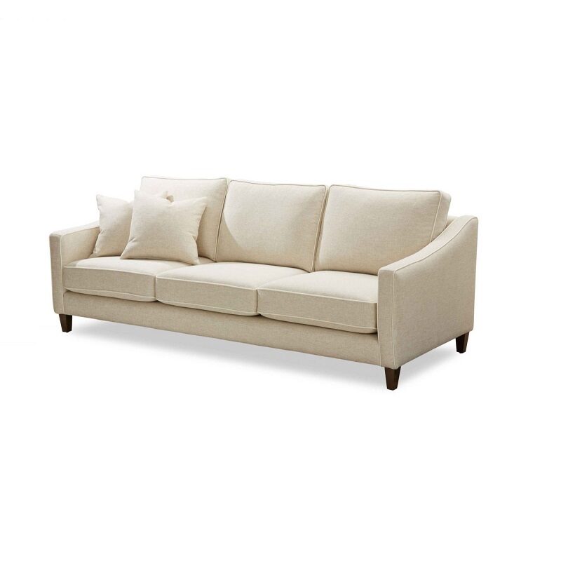 Windsor 3 seater sofas adelaide - white fabric couches - front angle
