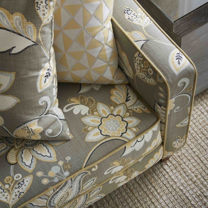 Windsor 3 seater sofas adelaide - fabric couches armrest detail