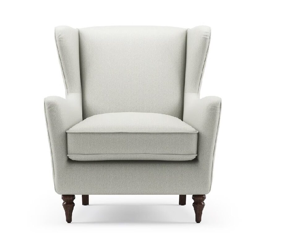 Hadleigh wing lounge chair - light grey