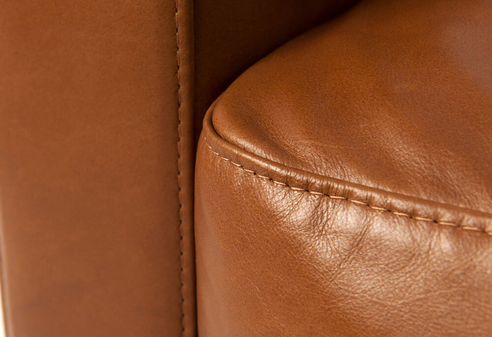 Leather lounge adelaide - Newport Aston - stitching detail