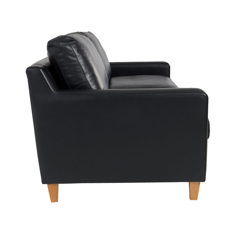 Newport 2 seater leather lounge adelaide - armrest detail