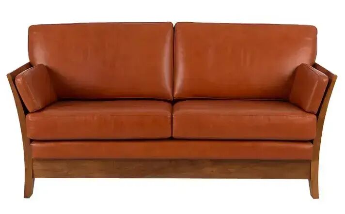 2.5 seat chess sofa lounge brown leather - custom made sofa