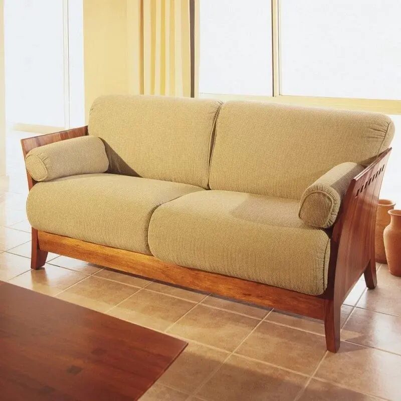 Chess Timber fabric 2 seater sofa adelaide